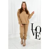 Kesi Insulated cotton set, sweatshirt + pants Brooklyn camel Cijene