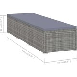 In 3-dijelni set vrtnih ležaljki sa stolićem od poliratana sivi | shoptok.hr