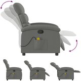  Masažni naslonjač od tkanine tamnosivi | shoptok.hr