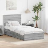  Krevet s od storage Siva Sonoma 100 x 200 cm Konstruirano drvo | shoptok.hr
