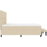  Krevet s podnicom s madracem i klupom krem 180x200 cm tkanina | shoptok.hr