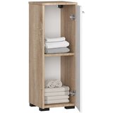 AKORD Fin Visoka Kopalniška Omara, 1 Vrata, Hrast Sonoma/Bela, (5000332673) | Shoptok.si