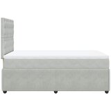 Box spring krevet s madracem svjetlosivi 120x200 cm baršunasti | shoptok.hr