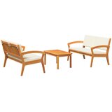 Bistro set s jastukom 3 pcs Smeđa Poliester | shoptok.hr