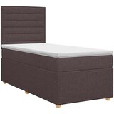  Boxspring krevet s madracem Tamno smeđa 90 x 190 cm Tkanina Slike