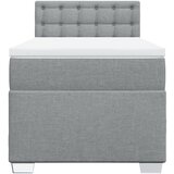  Krevet s oprugama i madracem svjetlosivi 100x200 cm od tkanine | shoptok.hr