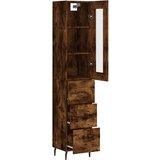  Visoka komoda dimljeni hrast 34,5x34x180cm konstruiranog drva | shoptok.hr