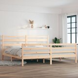 The Living Store Posteljni okvir iz trdne borovine 200x200 cm - Posteljni Okvir, (21531451) | Shoptok.si