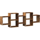  Zidna polica boja staro drvo 129x18x42 cm konstruirano drvo | shoptok.hr