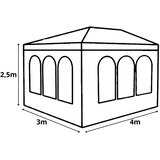  Saska Garden 1067834 vrtni paviljon 3 &amp;times; 4 m s 4 stranice- tamnoplavi Slike