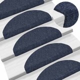  Prostirke za stepenice, samoljepljive, 15 kom, 65x21x4 cm, plave, poluokrugle, velike | shoptok.hr