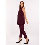 RUE PARIS Vest-IT-KZ-FL5069.84-burgundy | Shoptok.si