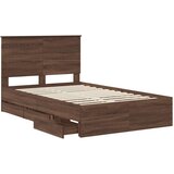  Okvir za krevet Smeđi hrast 120 x 200 cm Inženjersko Drvo | shoptok.hr