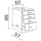 XXXL Kuhinjska Spodnja Omarica Alba, Bela, Š. 50 Cm | Shoptok.si