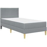  Okvir kreveta s madracem Svijetlo siva 90 x 190 cm tkanina | shoptok.hr