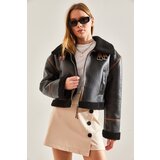Bianco Lucci Women's Collar Belted Laminated Jacket | Eponuda.ba
