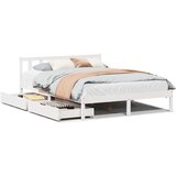 vidaXL Okvir kreveta bez madraca bijeli 120 x 190 cm masivna borovina | shoptok.hr