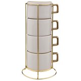 SG ŠALICE NA STALKU ARYA 0,17L 5/1 11,2X22,5CM PORCULAN/METAL BIJELE Cijene
