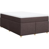 vidaXL Krevet s oprugama i madracem tamnosmeđi 120 x 200 cm od tkanine | shoptok.hr