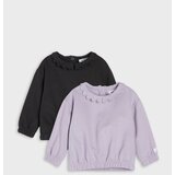 Sinsay Pamučne crewneck majice s ukrasnim ovratnikom 2 pack Cijene