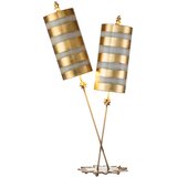 Elstead Lighting Elstead Nettle Luxe Namizna svetilka z 2 lučema, zlati listi, taupe, E27, (22099469) | Shoptok.si