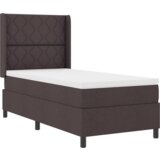  Udobni krevet s madracem i LED-om tamno smeđi 100x200 cm tkanina | shoptok.hr