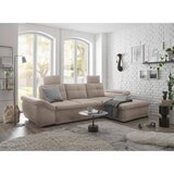 CARRYHOME KOTNA SEDEŽNA GARNITURA, mikrovelur krem barve | Shoptok.si
