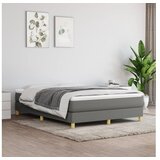  Box spring posteljni okvir temno siv 140x190 cm blago | Shoptok.si