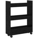  Uska kolica za pohranu Crni hrast 60 x 22 x 80 cm | shoptok.hr