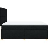  Krevet s oprugama i madracem crni 140 x 190 cm od tkanine | shoptok.hr