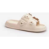 Kesi Women's foam slippers with embellishments Beige Cambrina | Shoptok.si