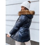 DStreet Kurtka zimowa damska pikowana SOLARIS granatowa | shoptok.hr