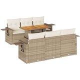  7-dijelni set vrtnih sofa od poliratana s jastucima bež | shoptok.hr