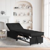  Kauč na razvlačenje 3-u-1 crna tkanina | shoptok.hr