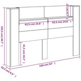  Uzglavlje Betonski sivi 160 x 16 5 x 103 5 cm Konstruirano drvo | shoptok.hr
