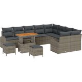  12-delni vrtni sofa set z blazinami Siva Poli ratan Akacija | Shoptok.si