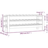  Stalak za vino 109,5x30x42 cm od masivne borovine | shoptok.hr