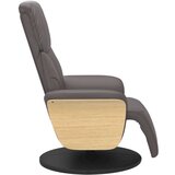  Naslanjač z naslonom za noge sivo umetno usnje | Shoptok.si