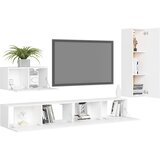  4-dijelni set TV ormarića bijeli od konstruiranog drva | shoptok.hr