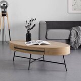 Bessagi Home klubska miza emilia, barva hrasta, 120x60 | Shoptok.si