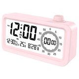 INF Polnilna pametna budilka z LCD, nočno lučjo in časovnikom Pink, (5000290735) Cene