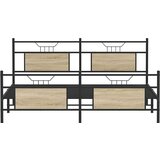 vidaXL metalni okvir kreveta bez madraca boja hrasta sonome 180x200 cm | shoptok.hr