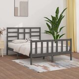  Za krevet od masivnog drva sivi 150 x 200 cm 5FT King Cijene
