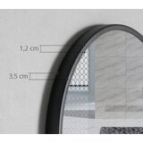  Elegantno ogledalo s policom – crna boja, 80 cm | shoptok.hr