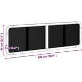  Uzglavlje s uzglavljem Crna 180 x 55 x 3 cm Ratan | shoptok.hr