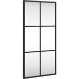 Maison Chic Stensko Ogledalo - Zrcalo - Kozmetično ogledalo črno 30x60 cm pravokotno železo, (21698216) | Shoptok.si