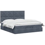  Krevet od pjene s madracem i LED-om Tamnosiva 160 x 200 cm | shoptok.hr