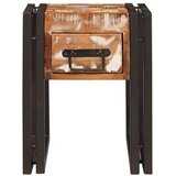 vidaXL Stranska mizica 30 x 30 x 40 cm Trdna obnovljena les in kovina | Shoptok.si