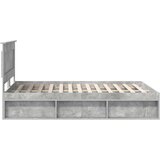  Konstrukcija postelje z vzglavjem Betonsko siva 150 x 200 cm, (5000103684) | Shoptok.si