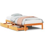  Okvir kreveta s ladicama bez madraca vosak smeđi 75x190 cm | shoptok.hr